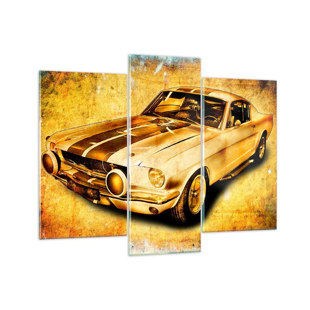 Bilder auf glas - Auto klassisch Geschwindigkeit Sammler - 130x100cm - Glasbilder - Wandbilder - Kunstdruck - Wanddekoration aus Glas - Glas Bilder...