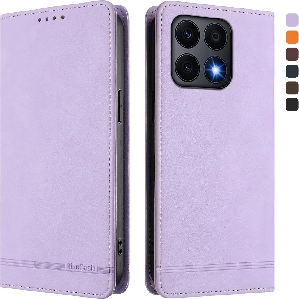 Custodia Honor X6 X8 5G X70 Lite Viola con Supporto e Porta Carte