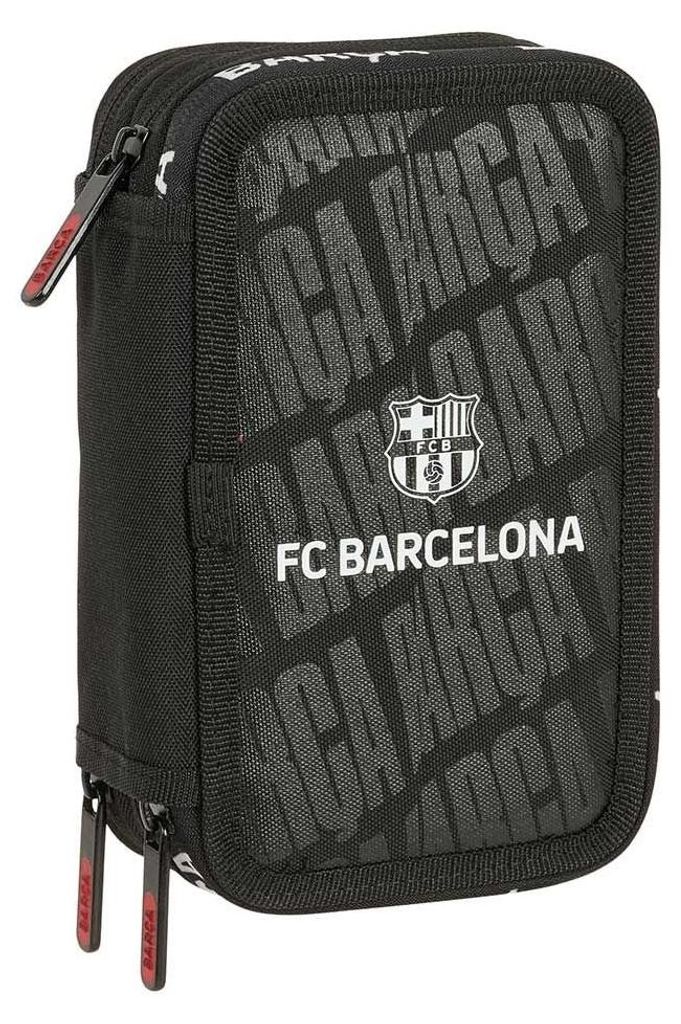 F. C. Barcelona Schulmäppchen mit 37 nützlichen Utensilien, Federmäppchen für Kinder, ideal für Kinder von 5 bis 14 Jahren, 12,5 x 5,5 x 19,5 cm