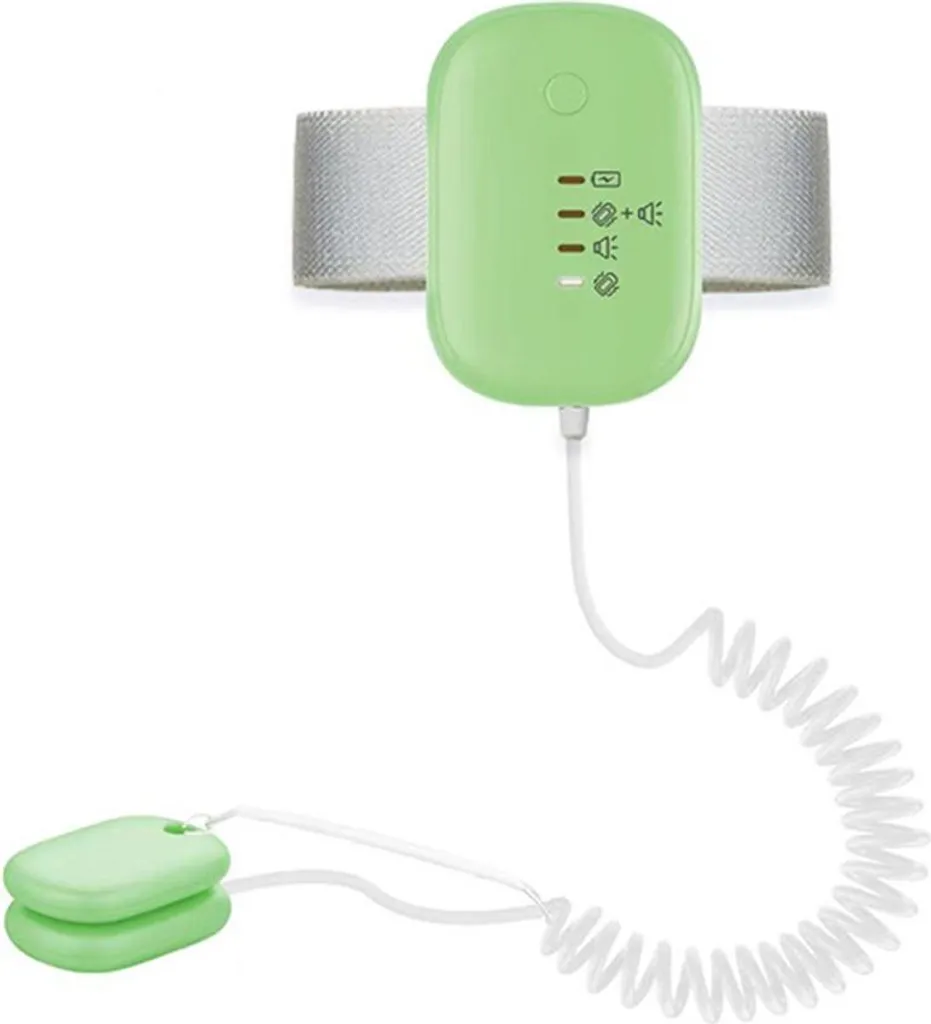 INF Aiuto per la Pipì a Letto - Kit 2 Allarmi Magnetici Verdi in ABS