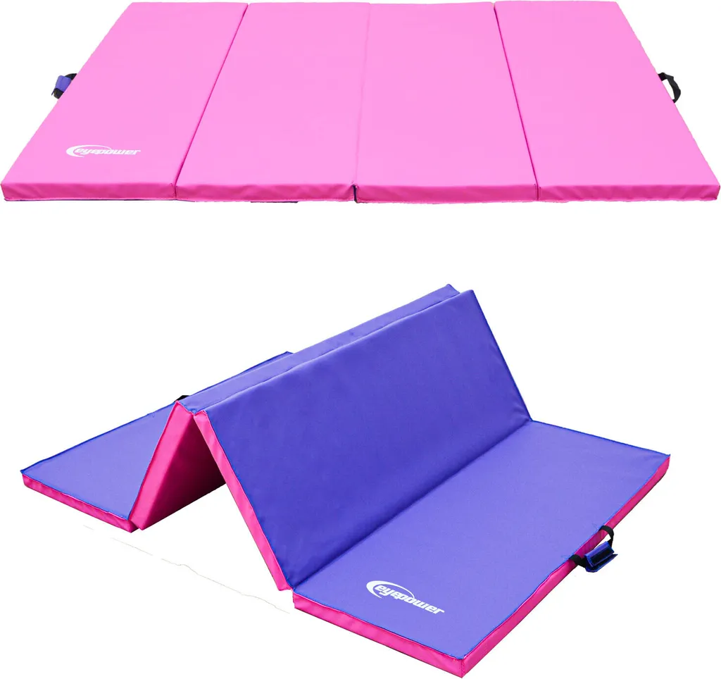 Tapis de sol pour Pilates et Yoga 180x115x5cm, amorti doux bicolore