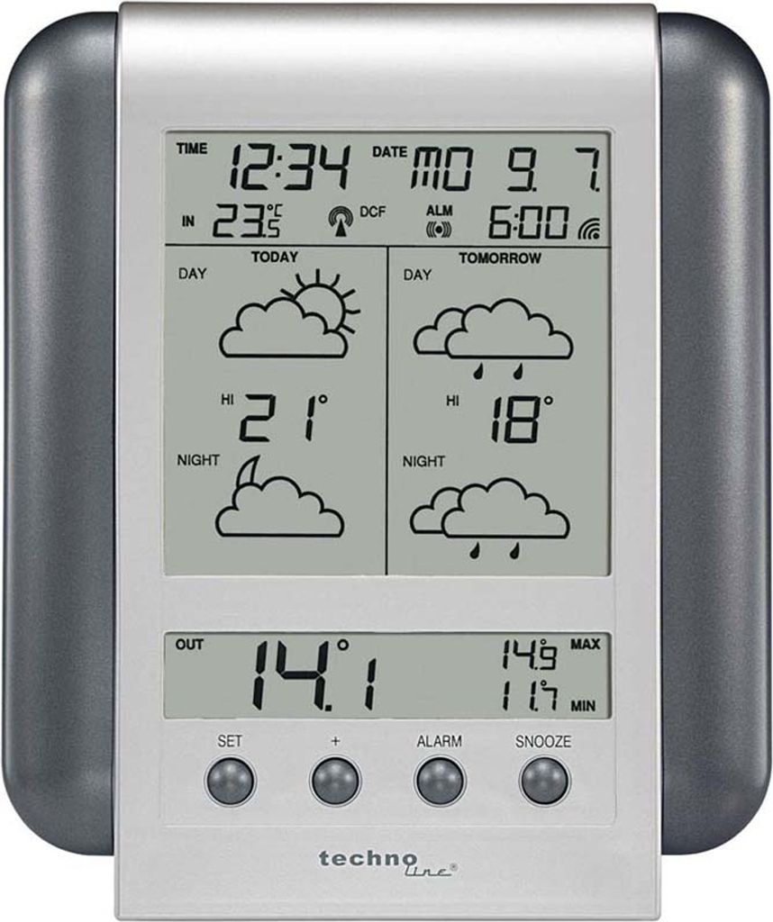 Meteotronic-Station,2 Tage Wetterprognose,silber-grau,inkl. Produktbild 