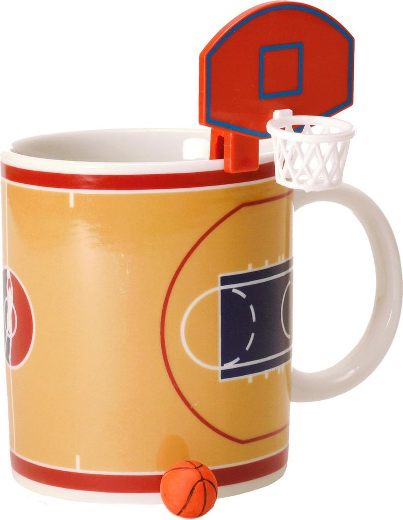 Winkee - Mug Basketball avec panier et ballon | Tasse à Image du produit 