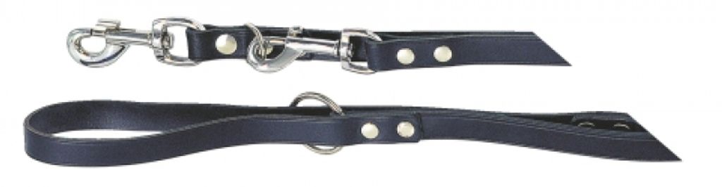MEXICA Führleine schwarz 12 mm, 200 cm genietet