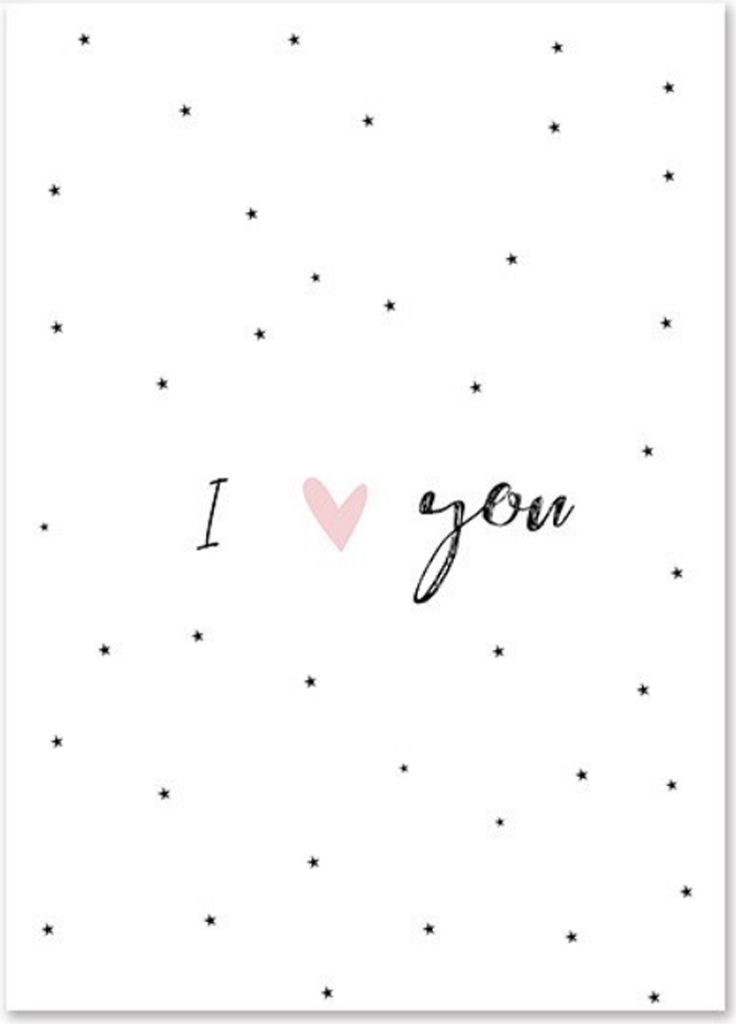 TPFLiving Kunstdruck LW-1057 (OHNE RAHMEN) Poster - Leinwand - Wandbild - Hochauflösender Giclée-Druck, langlebig und hochwertig - I love you - M...