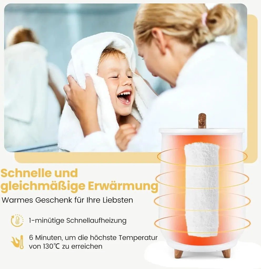 Chauffage de serviette format seau 23L blanc idéal pour spa à domicile