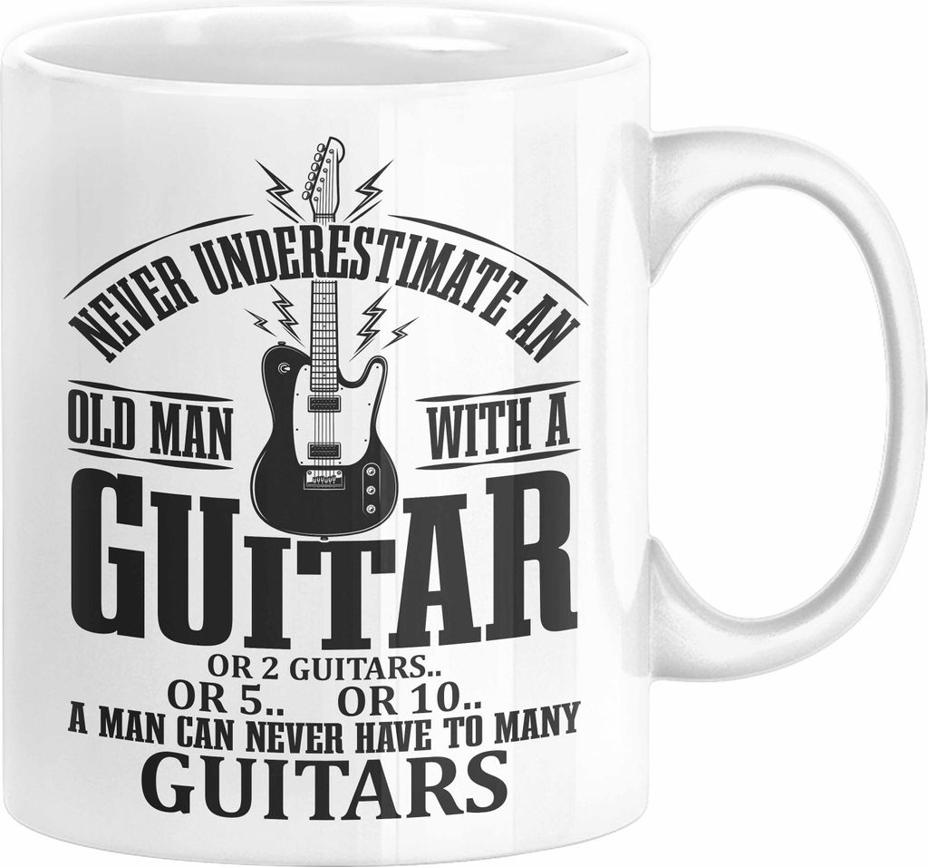 Gitarrenspieler Tasse Geschenk Gitarre Unterschätze Niemals Produktbild 