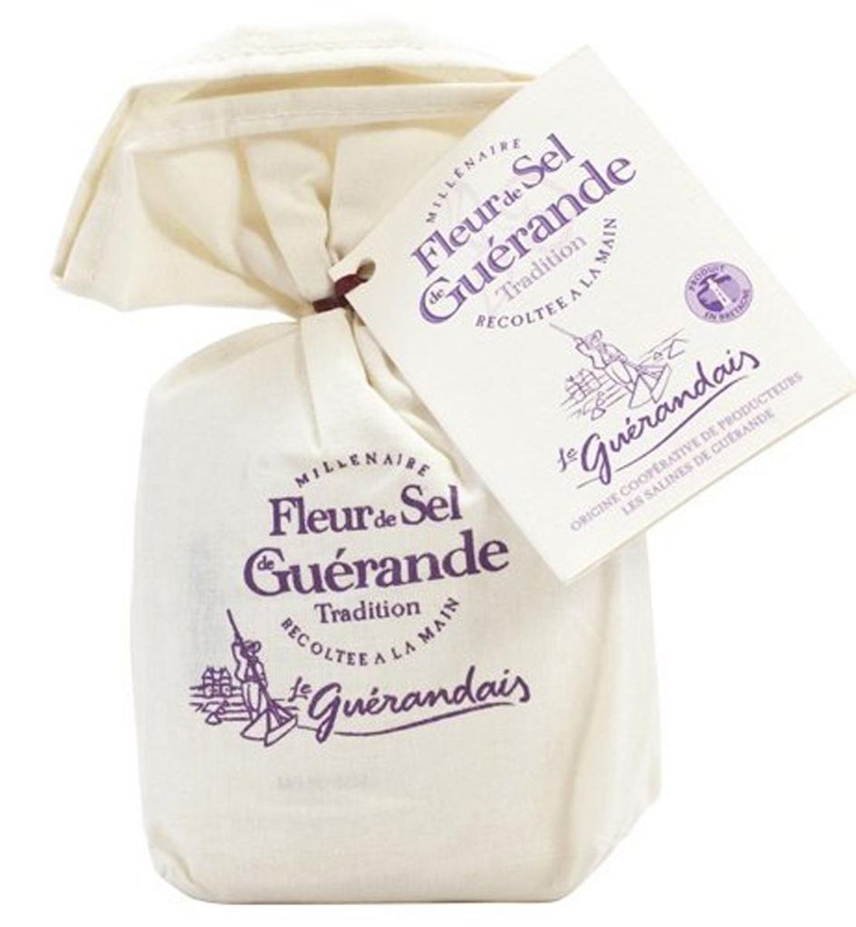 Fleur de Sel de Guerande Bretagne lniany woreczek sól Zdjęcie produktu 