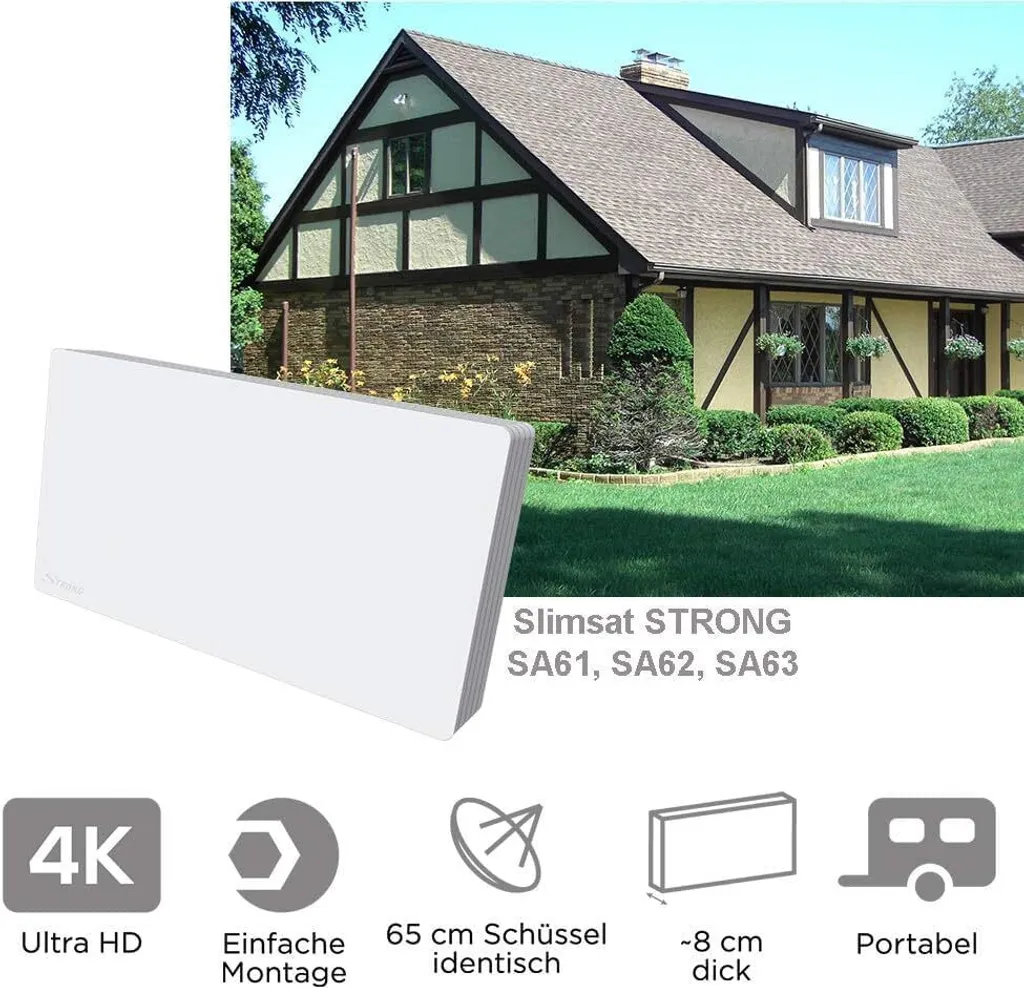 Antenne Satellite Plate STRONG SlimSat SA61 avec LNB Single Intégré - 4