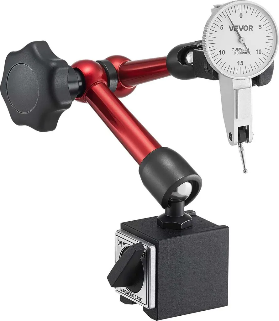Indicateur à cadran 0,76 mm antichoc avec base magnétique et mallette