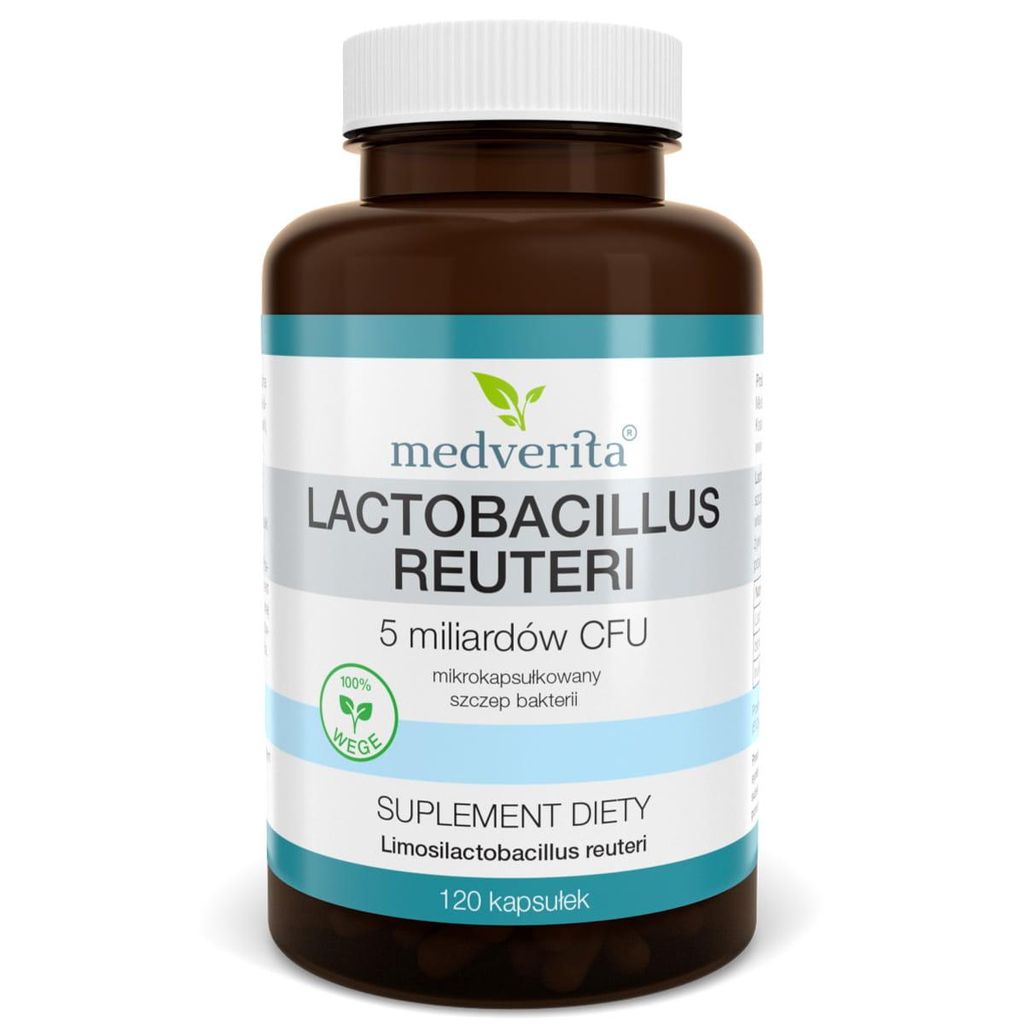 Medverita Lactobacillus reuteri 5 Mrd. CFU – 120 Kapseln | Produktbild 