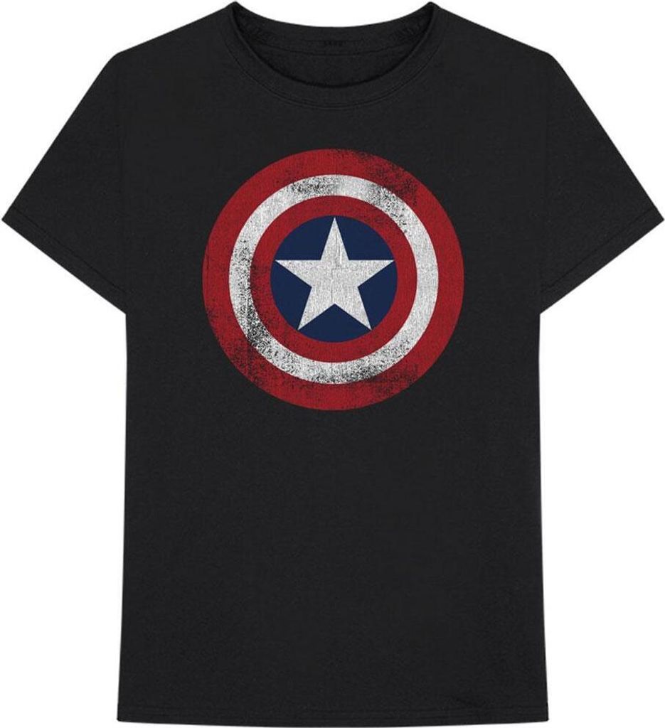 Captain America - T-Shirt für Herren/Damen Uni RO6461 (XXL) (Schwarz)