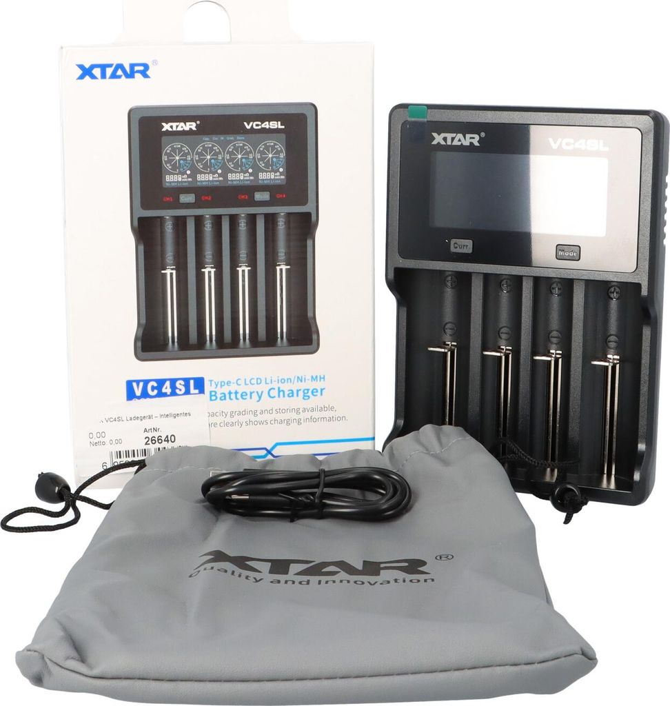 XTAR VC4SL battery charger to Li-ion / Ni-MH / Ni-CD 18650 Immagine del prodotto 