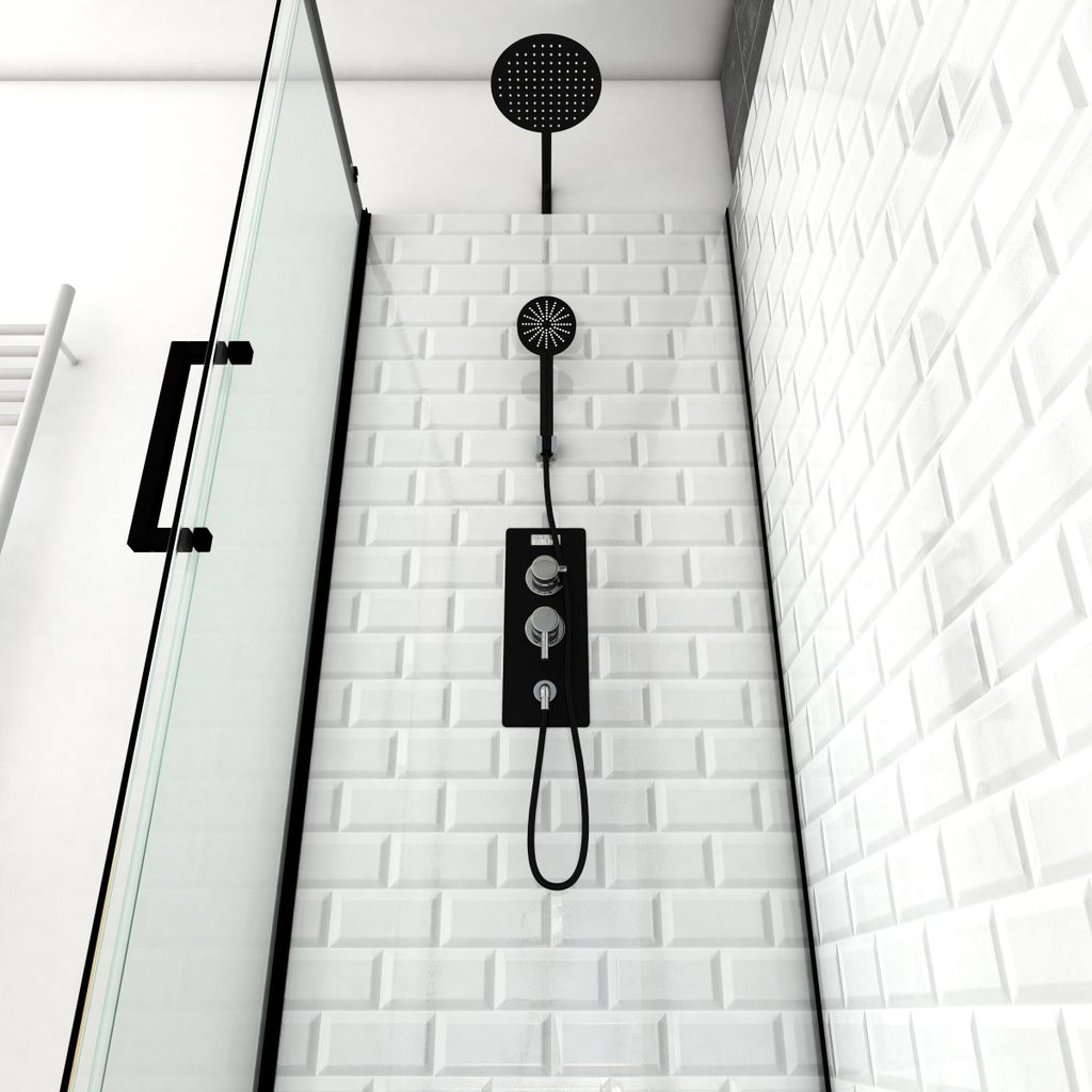 Dusche Komplett MARWELL Komplettdusche Fertigdusche White Produktbild 7