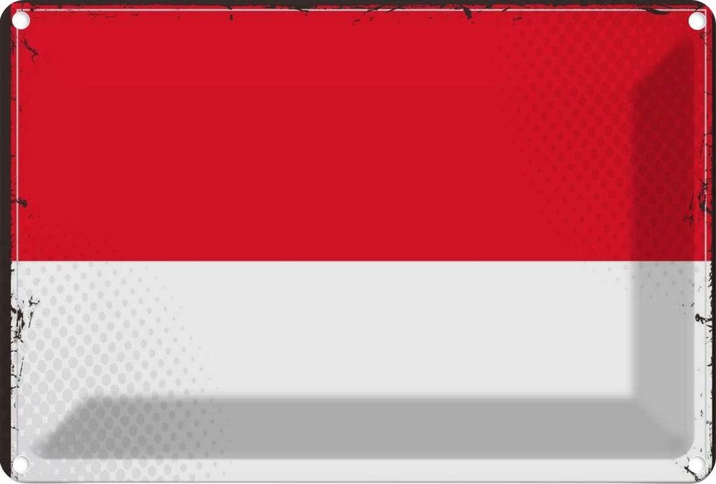 vianmo Blechschild 20x30 cm Monacos Monaco Flagge Fahne Wappen