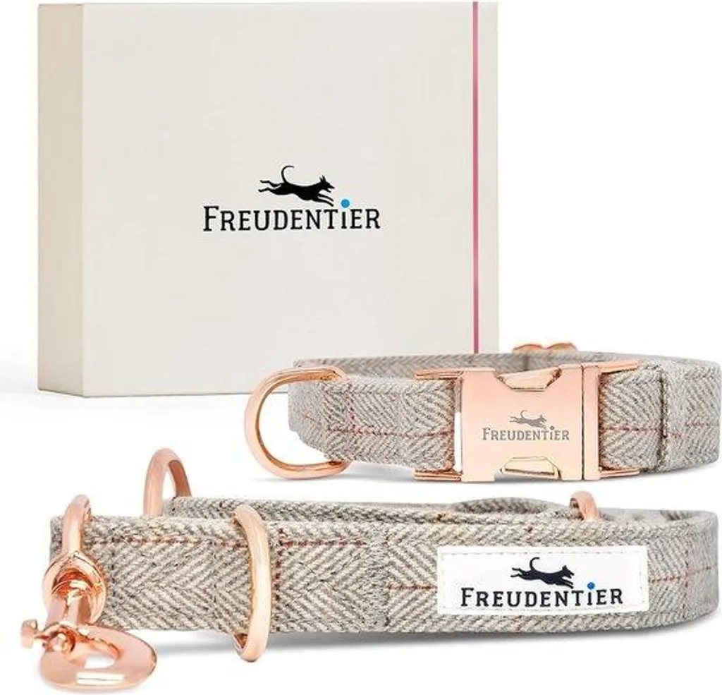 Set Laisse de 2m et Collier Elégant Réglable - Finition Premium Marron