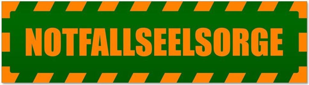 Kiwistar - Autoaufkleber - Orange - Grün - 20 x 5,3 cm - Notfallseelsorge gestreift - Hinweis Aufkleber Sticker für Auto, Kfz, Fahrrad, PKW, LKW