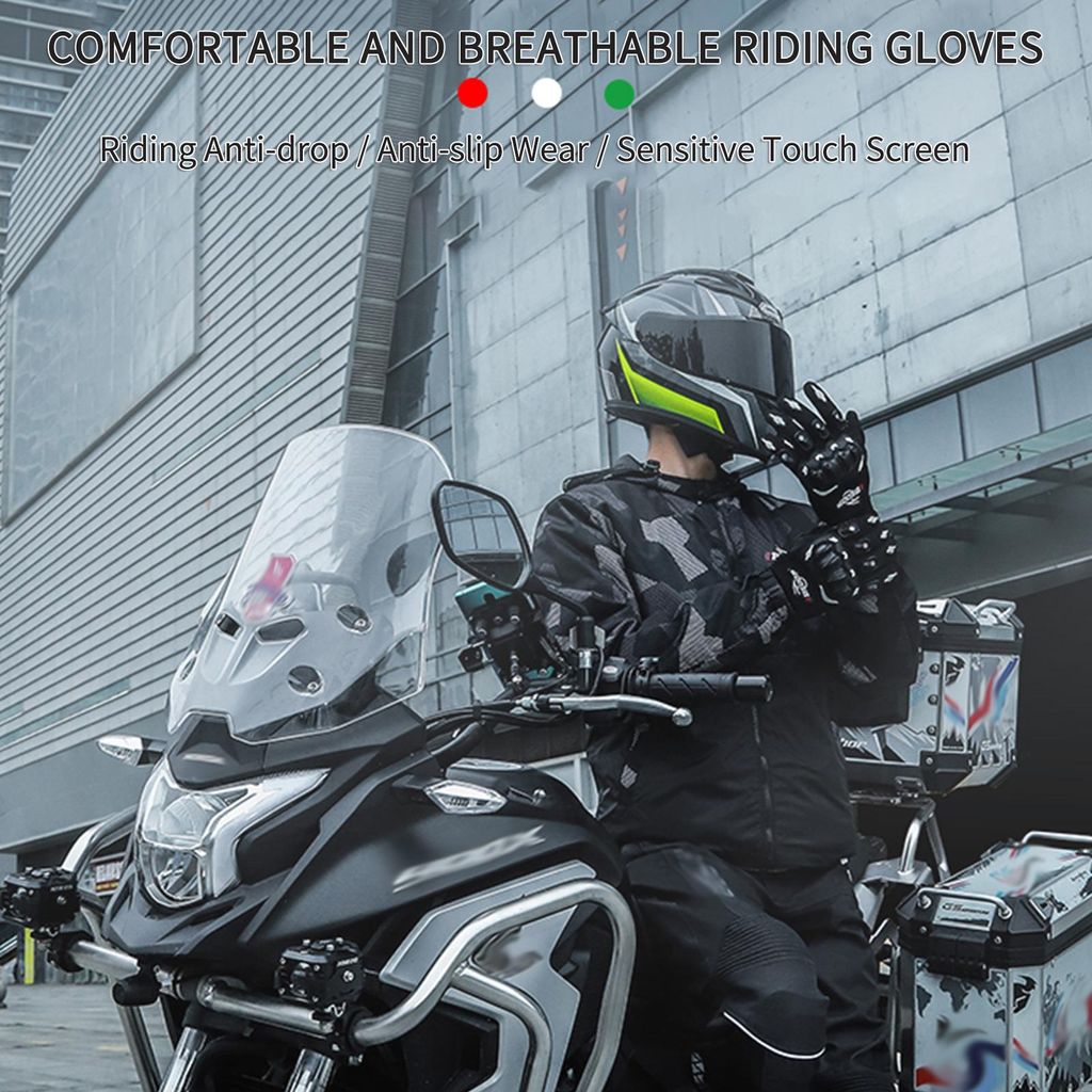 BSDDP Motorrad-Reithandschuhe Fahrer Anti-Rutsch-Anti-Drop Vier-Jahreszeiten-Universal-Outdoor-Atmungsaktiver Touchscreen