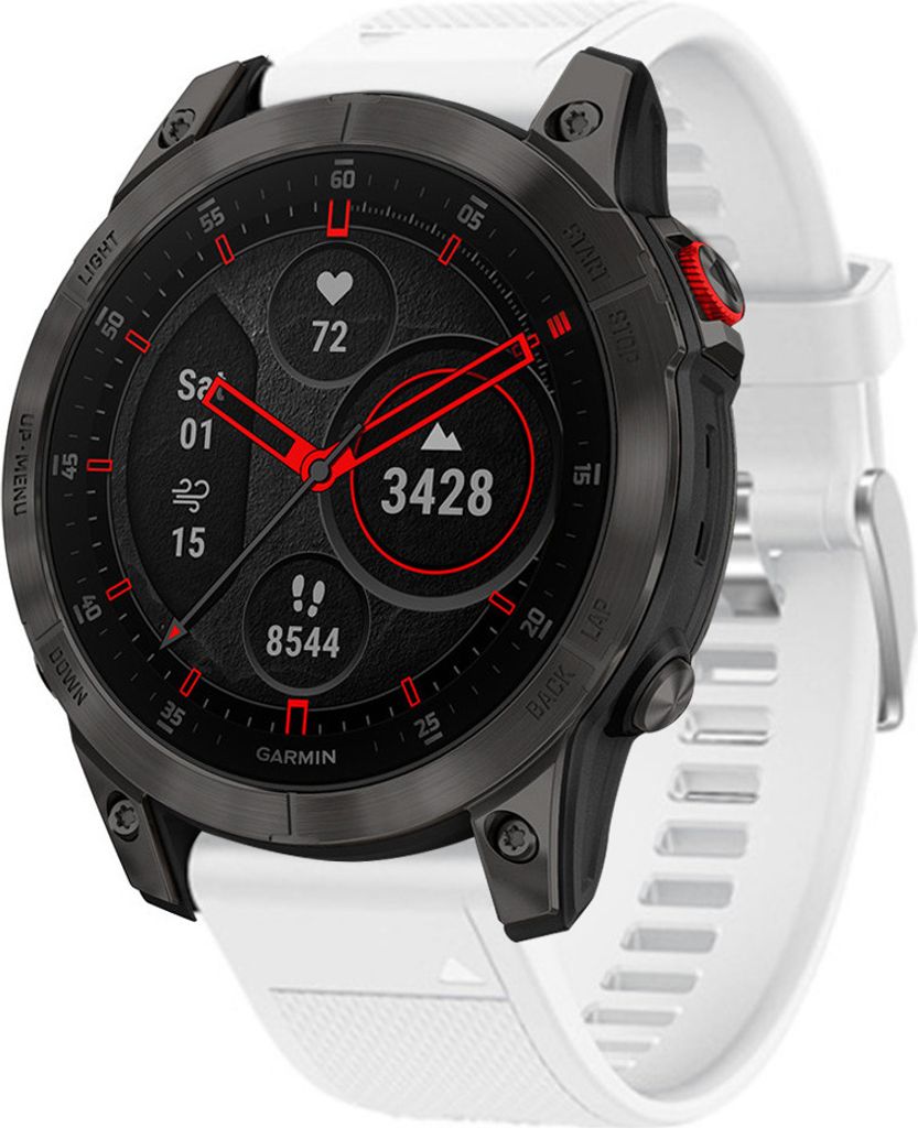 Strap-it Garmin Epix Gen 2 Silikonarmband (Weiß)