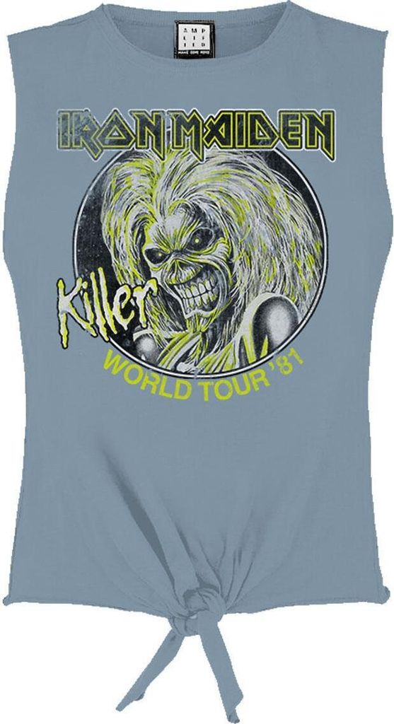Amplified - "Killer World Tour ́81" Kurzes Top für Damen GD1762 (XL) (seltsames Blau)