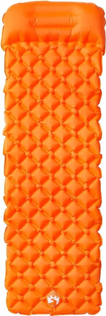 vidaXL Aufblasbare Isomatte mit Kissen Orange
