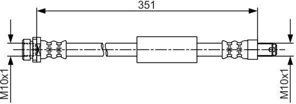 BOSCH 1 987 481 705 - OE BK21 2C338 AB Bremsschlauch für Tourneo Custom, Transit Custom, Transit V363