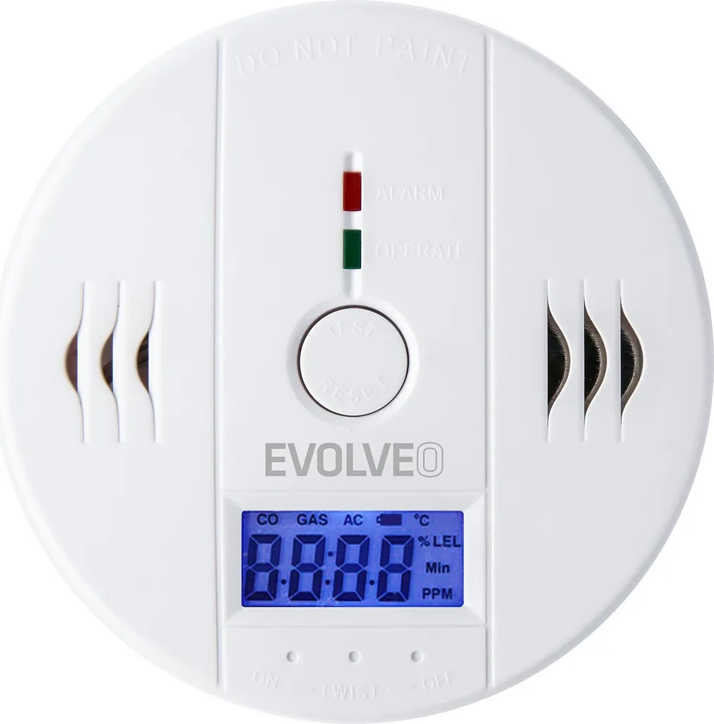 EVOLVEO Defender D5 Détecteur de Monoxyde de Carbone CO Haute Précision