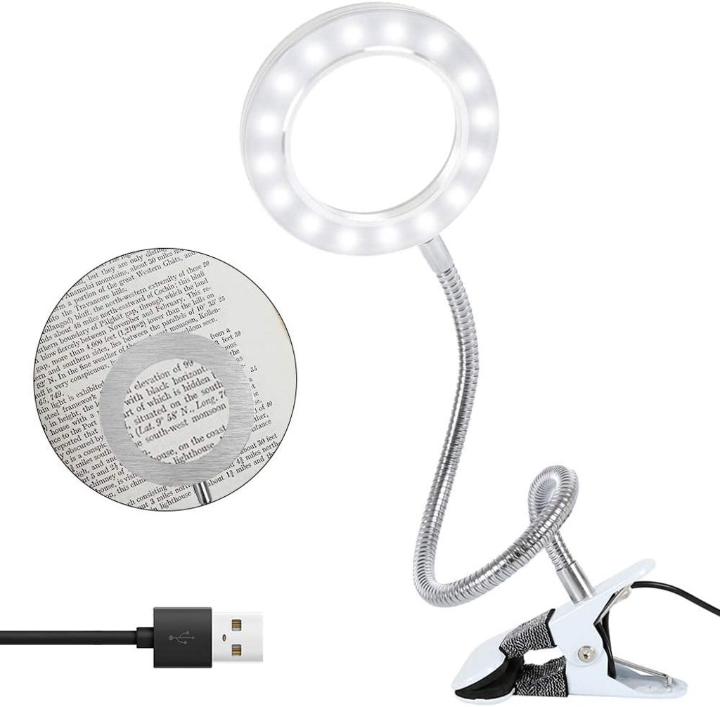 LED-Tischlupe Lupe Leuchte mit Schwanenhals ZD-127 