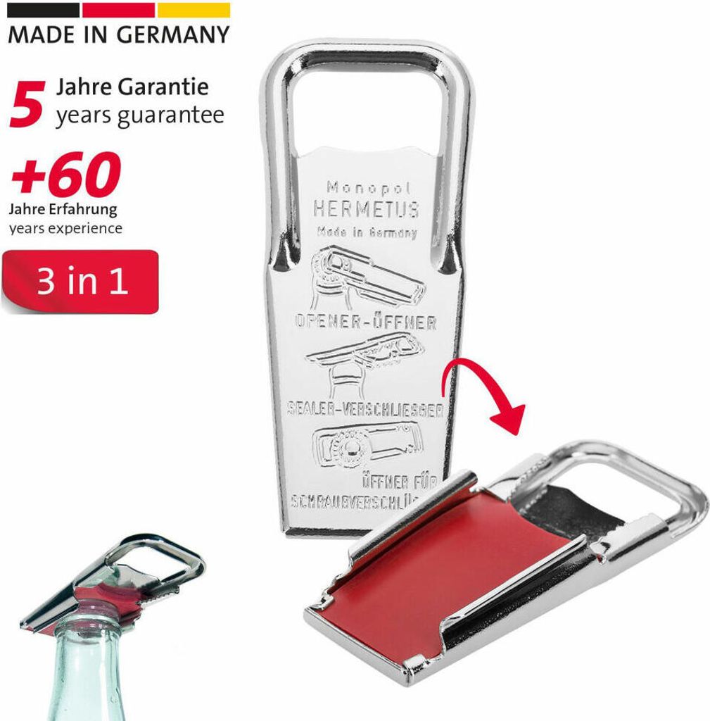 Westmark 2 Flaschenöffner und -verschließer Hermetus, Produktbild 