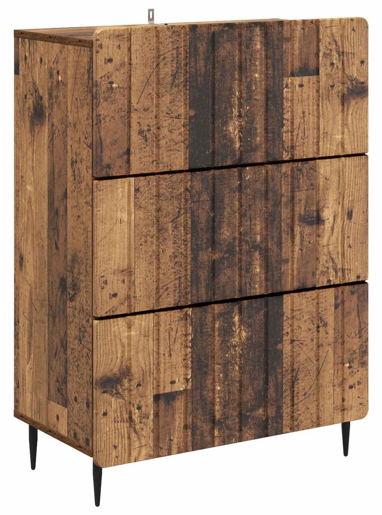 Schubladenschrank Altholz 66 x 34,5 x 92 cm Holzwerkstoff