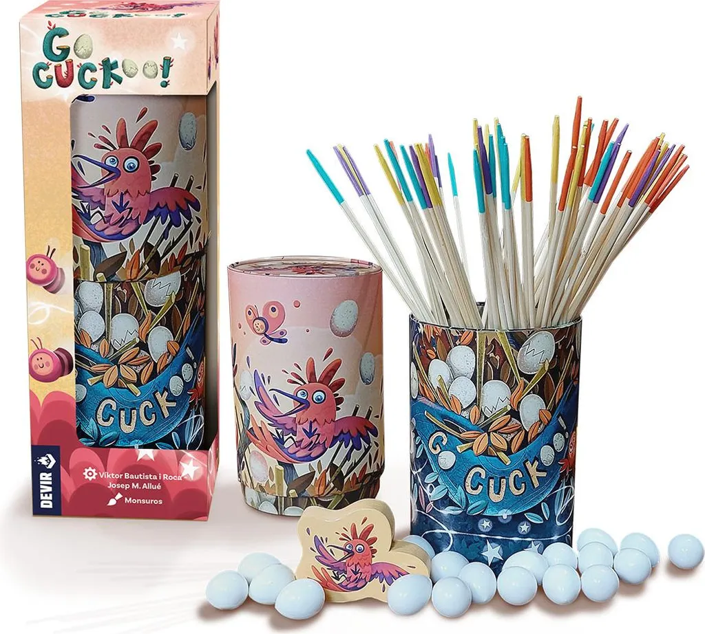 Jeu du coucou en bois interactif 00458 avec clapets ergonomiques