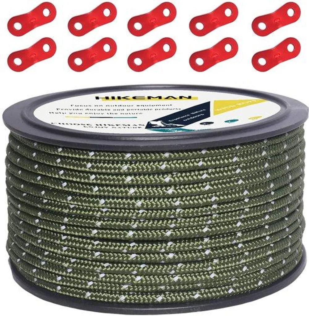 Piquets de tente pour camping sauvage et randonnée avec corde nylon