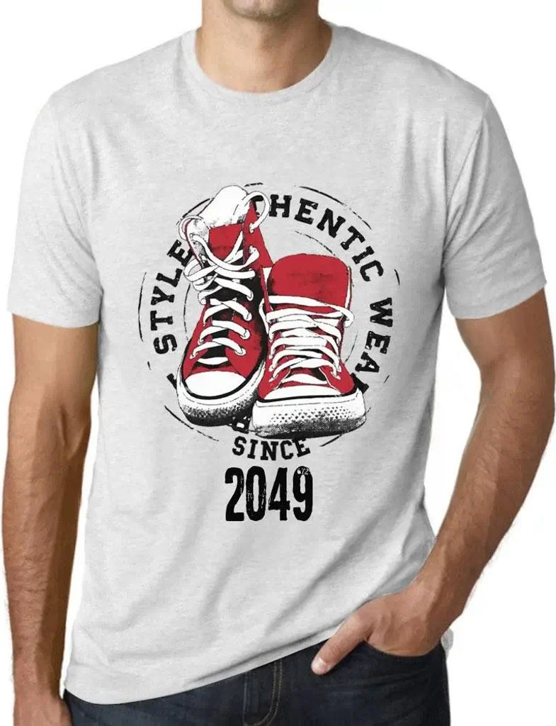 Herren Grafik T-Shirt Authentischer Stil seit 2049 – Authentic Style Since 2049 – Öko-Verantwortlich Vintage Jahrgang Kurzarm Lustige Druck Ge...