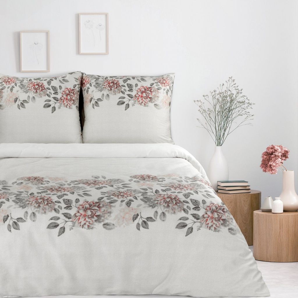 Eurofirany Bettwäschegarnitur Bettwäsche Satin NIKA 43 220x200 cm 3 TLG SET: mit 2 Kissenbezüge 70x80 cm