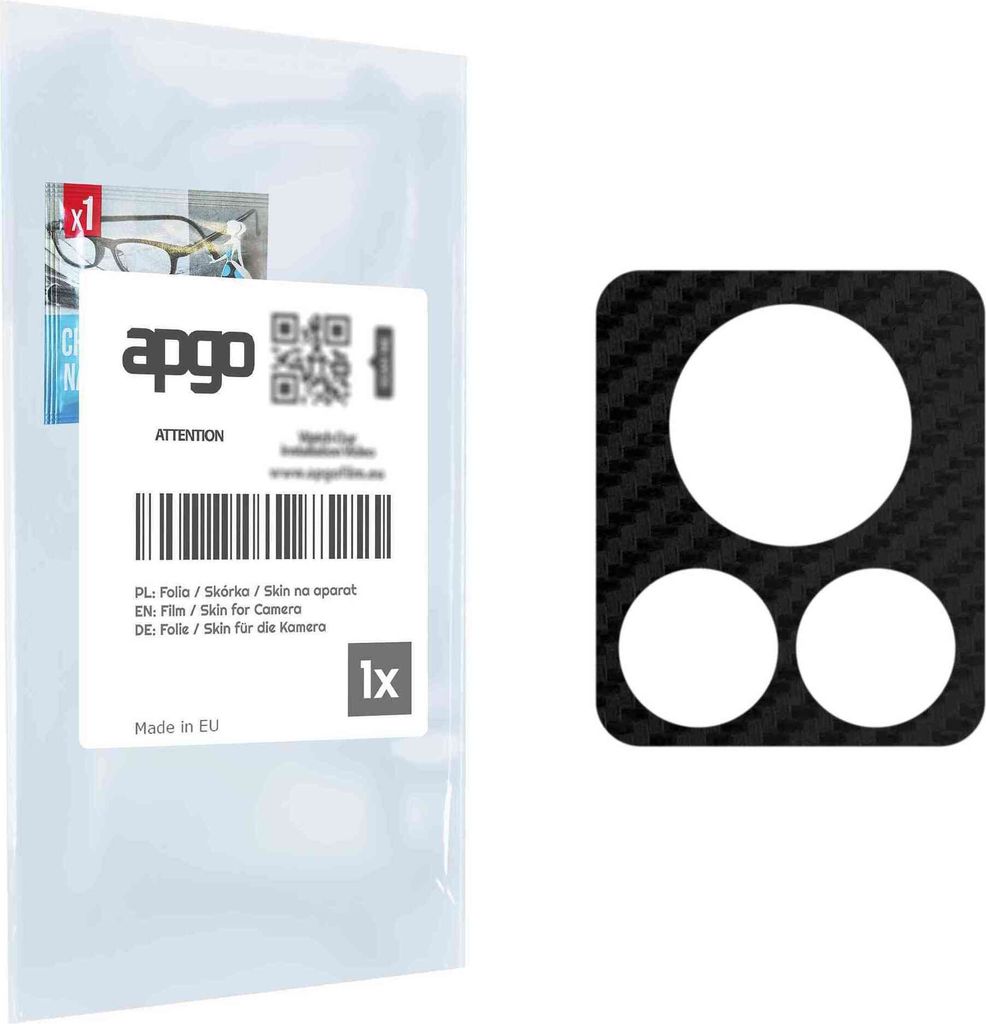 apgo Objektivschutz-Folie, Kameraschutz kompatibel mit Vivo X60 V2046A, Carbon-Imitation, Rückseite Schutzfolie für Kamera-Insel, Hinten Folie, k...
