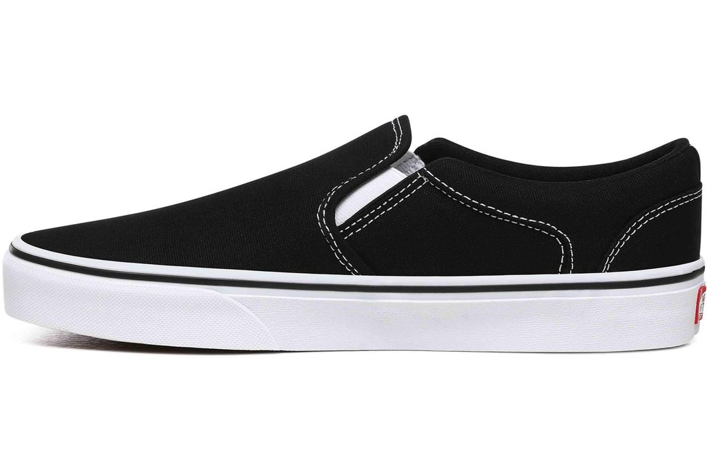 VANS MN Asher (Canvas)Blk/Wht Sneaker in Übergrößen Schwarz VN000SEQ1871 große Herrenschuhe, Größe:50