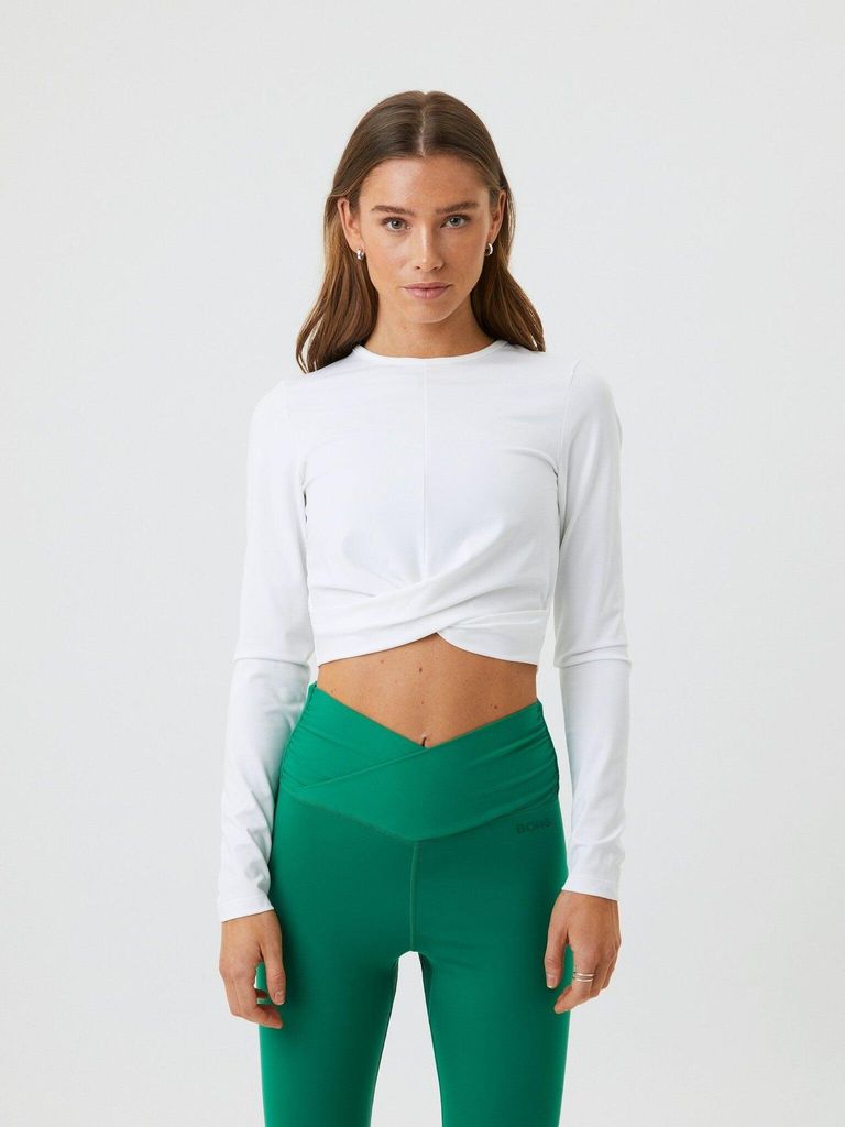 Björn Borg - Damen - Borg Cross Langarmshirt - Weiß - Gr. L