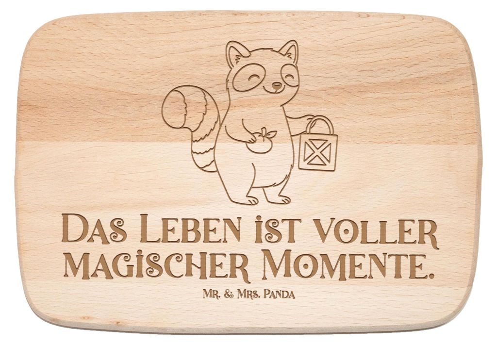 Mr. & Mrs. Panda Schneidebrett Holz Waschbär Laterne - Transparent - Geschenk, jausenbrett, Halloween Deko, Frühstücksbrettchen, Frühstücksbre...
