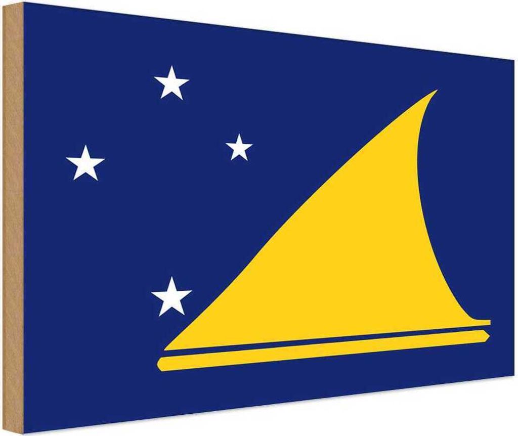 vianmo Holzschild 20x30 cm Tokelaus Tokelau Flagge Fahne Wappen