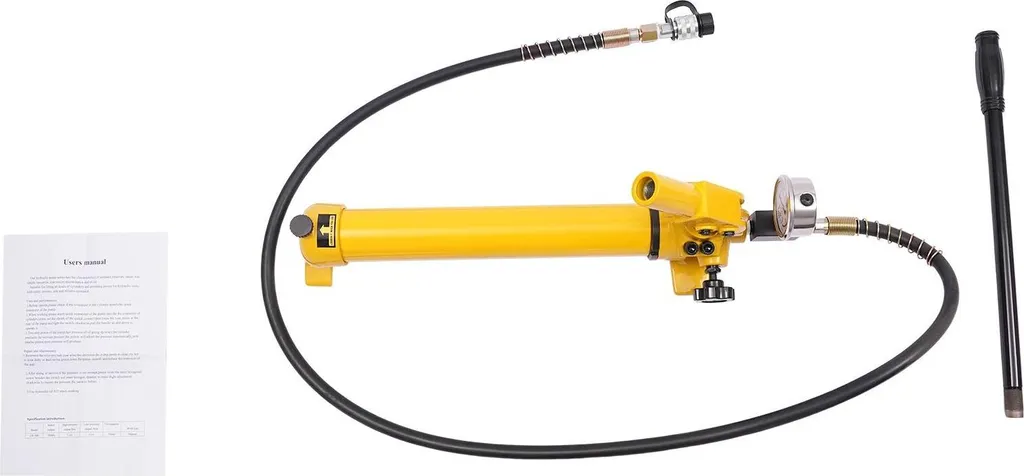 Pompe hydraulique manuelle 700 bars anti-fuite avec tuyau de 1,9 m or