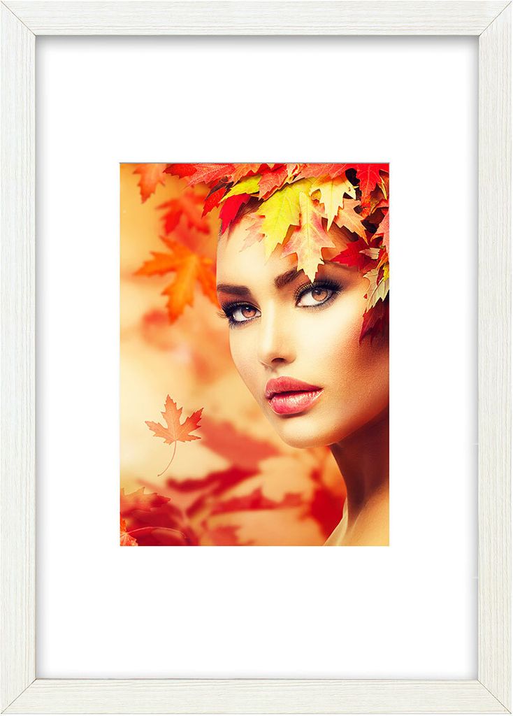 Iceland Objektrahmen Holz Bilderrahmen Wanddeko Collage Poster Shirt Trikot Rahmen - Farbe: Weiß | Format: 21x30