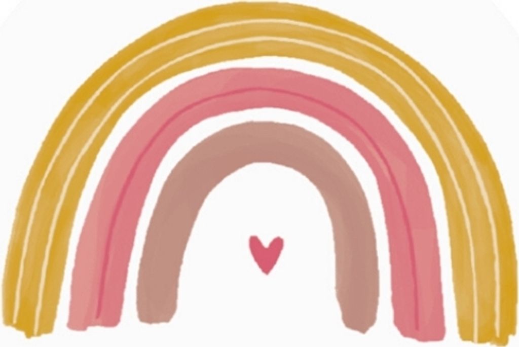 Geschenkaufkleber mit Regenbogen