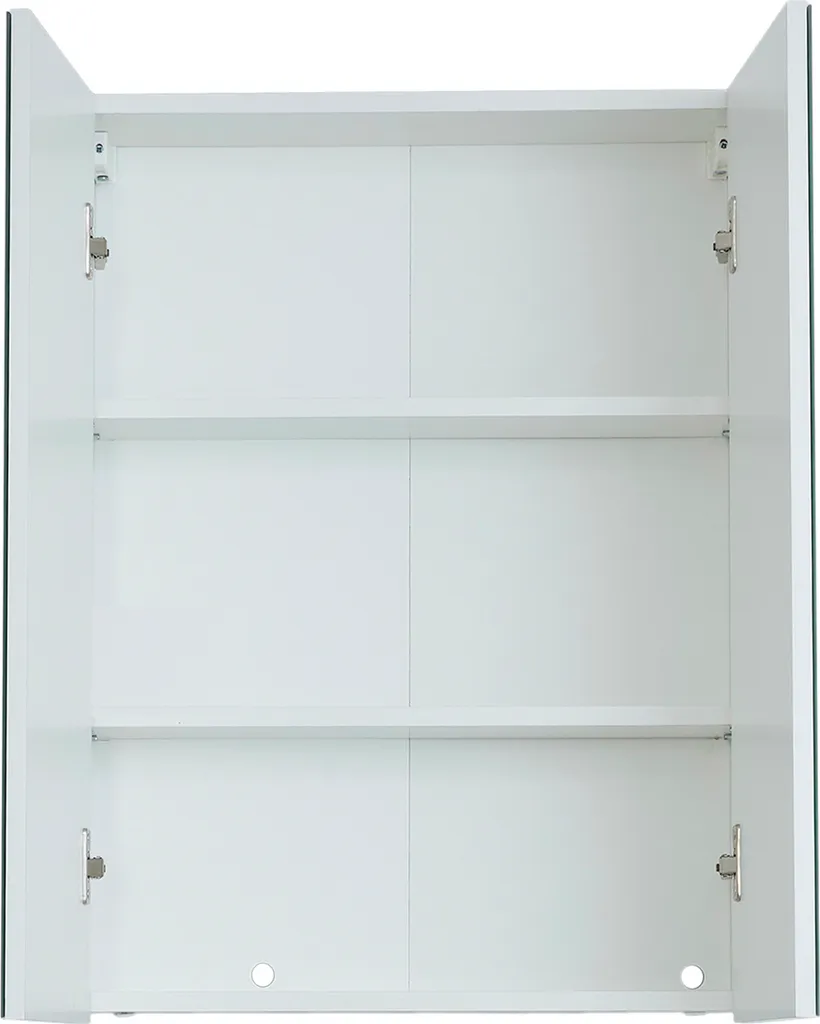 Armoire murale miroir 2 portes blanc pour salle de bain organisée