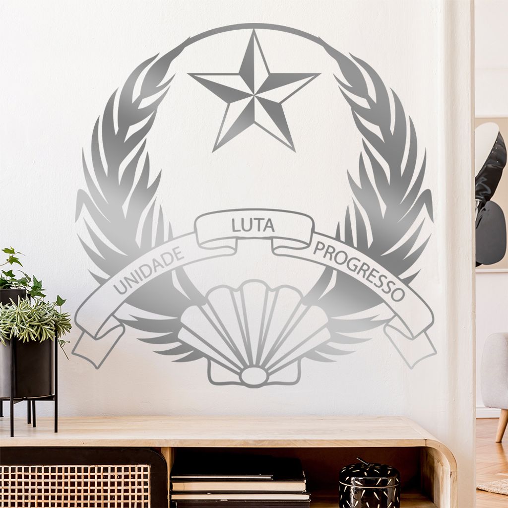 Guinea-Bissau Wappen Wandtattoo Wandaufkleber Wall Sticker - Dekoration, Küche, Wohnzimmer, Schlafzimmer, Badezimmer