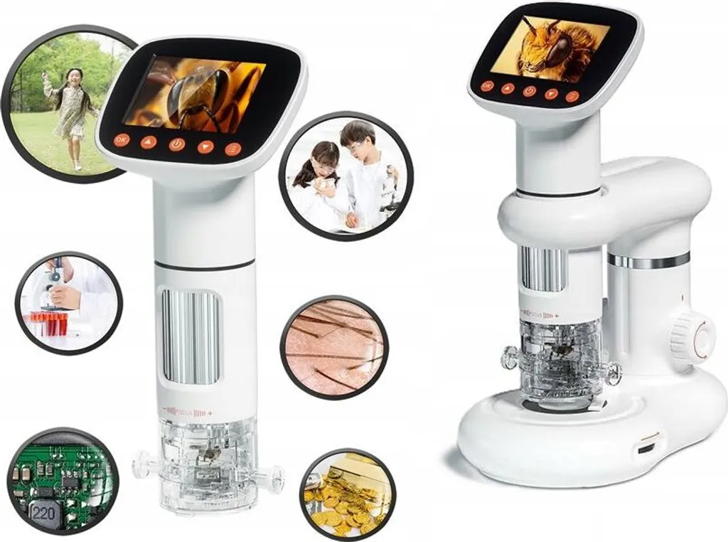 Microscope numérique 2en1 1000x avec écran LCD 2.0'' HD 1080p CM3