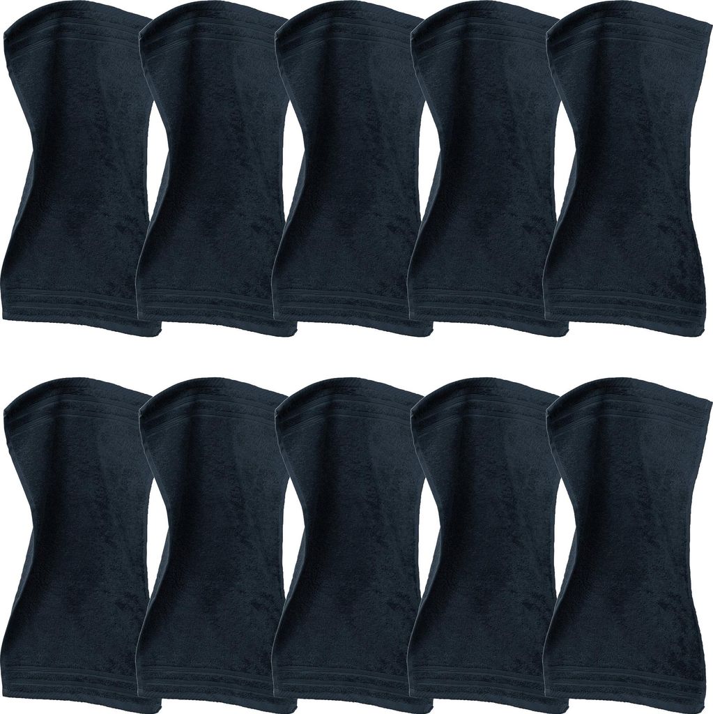 Erwin Müller Gästetuch Heidelberg" 10er-Pack schwarz 30x50 cm"