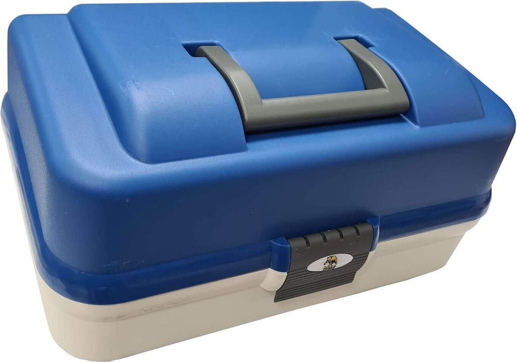Behr Gerätekasten "De Luxe" Angelkoffer, Angelkasten, Blau/Weiß 6 Fach 9913866