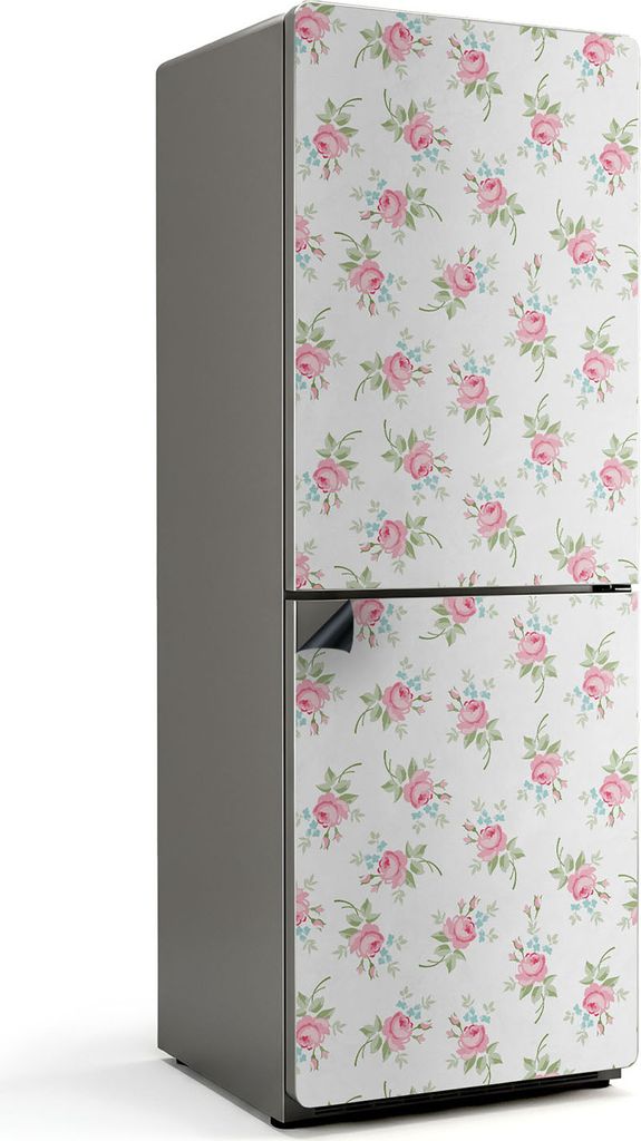 Kleines Blumenmuster – Magnetische Kühlschrank Abdeckung – Dekorfolie magnetisch Küche – Kühlschrank Magnet Deko – selbstklebende Magnet...