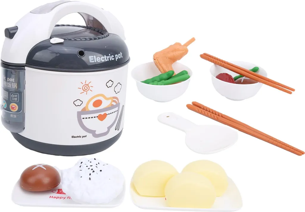 Cucina Giocattolo Montessori Cuociriso Grigio - Set Interattivo Bambini