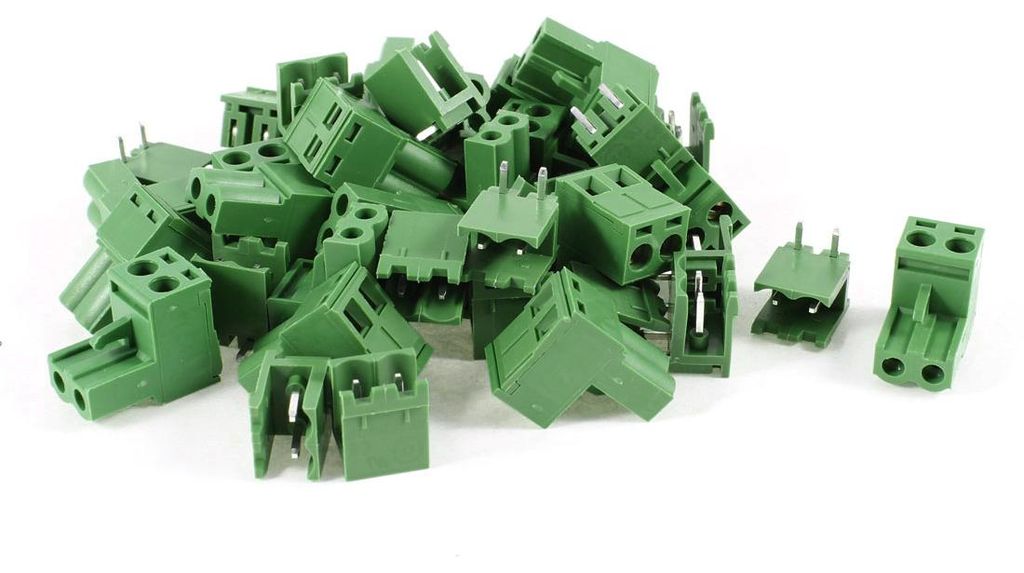 20?PCS AC 300?V 10?a 5,08?mm Pitch 2?Pin Schraubanschluss steckbar Terminal Block de